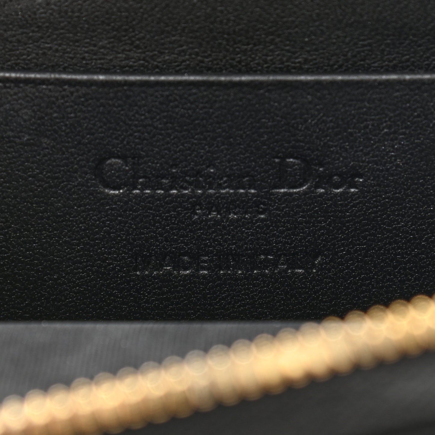 Lambskin Cannage Lady Dior Phone Holder Black