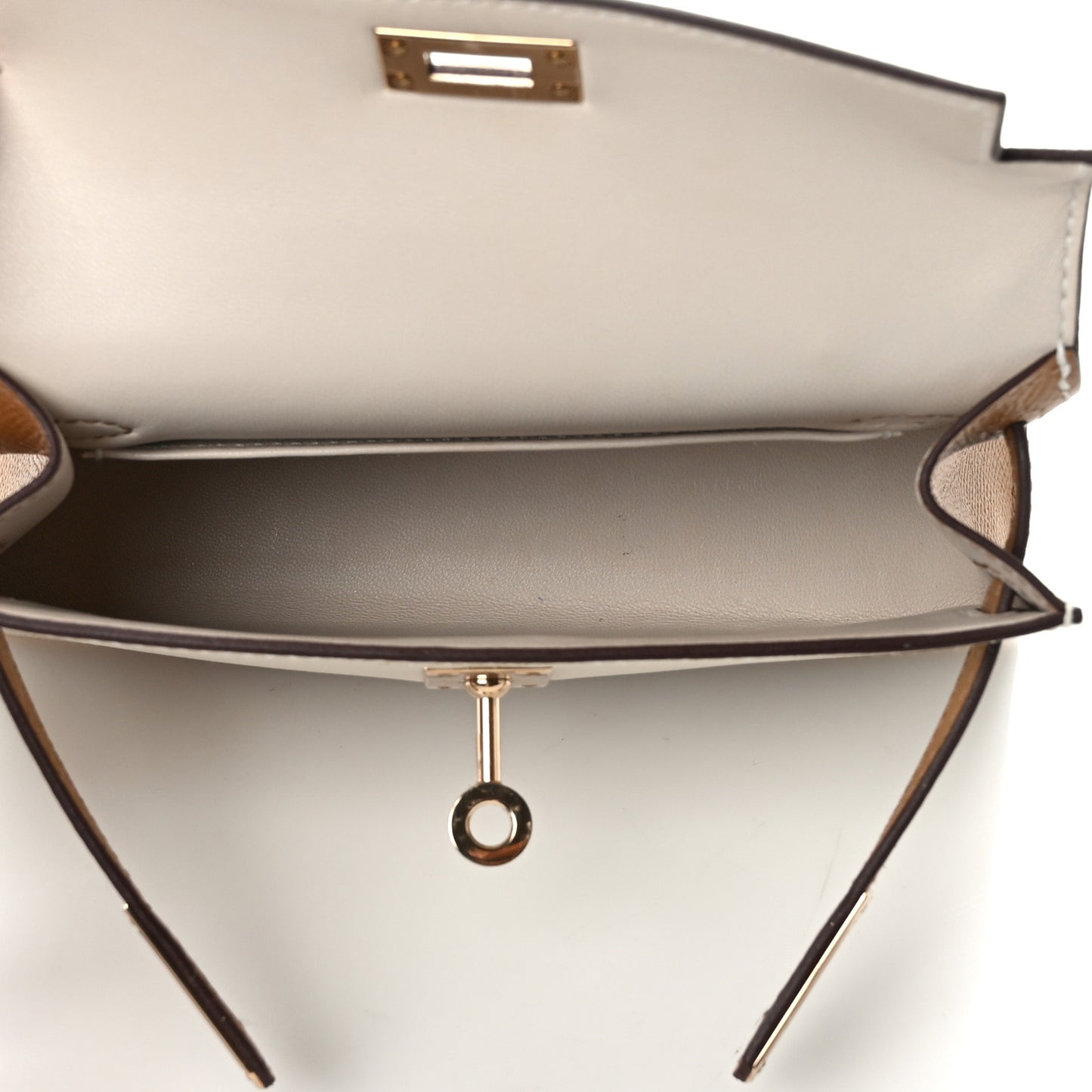 Epsom Horseshoe Mini Kelly Sellier 20 Craie Biscuit