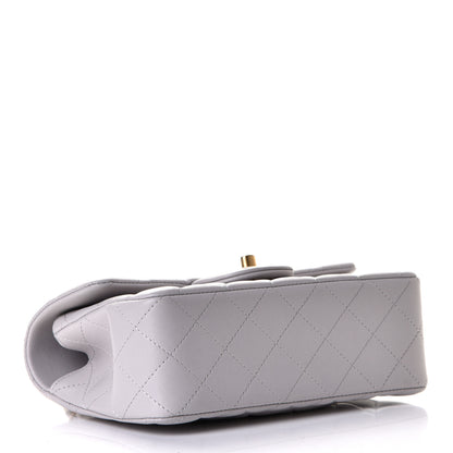 Chanel Lambskin Quilted Mini Top Handle Rectangular Flap Grey 3 of 4