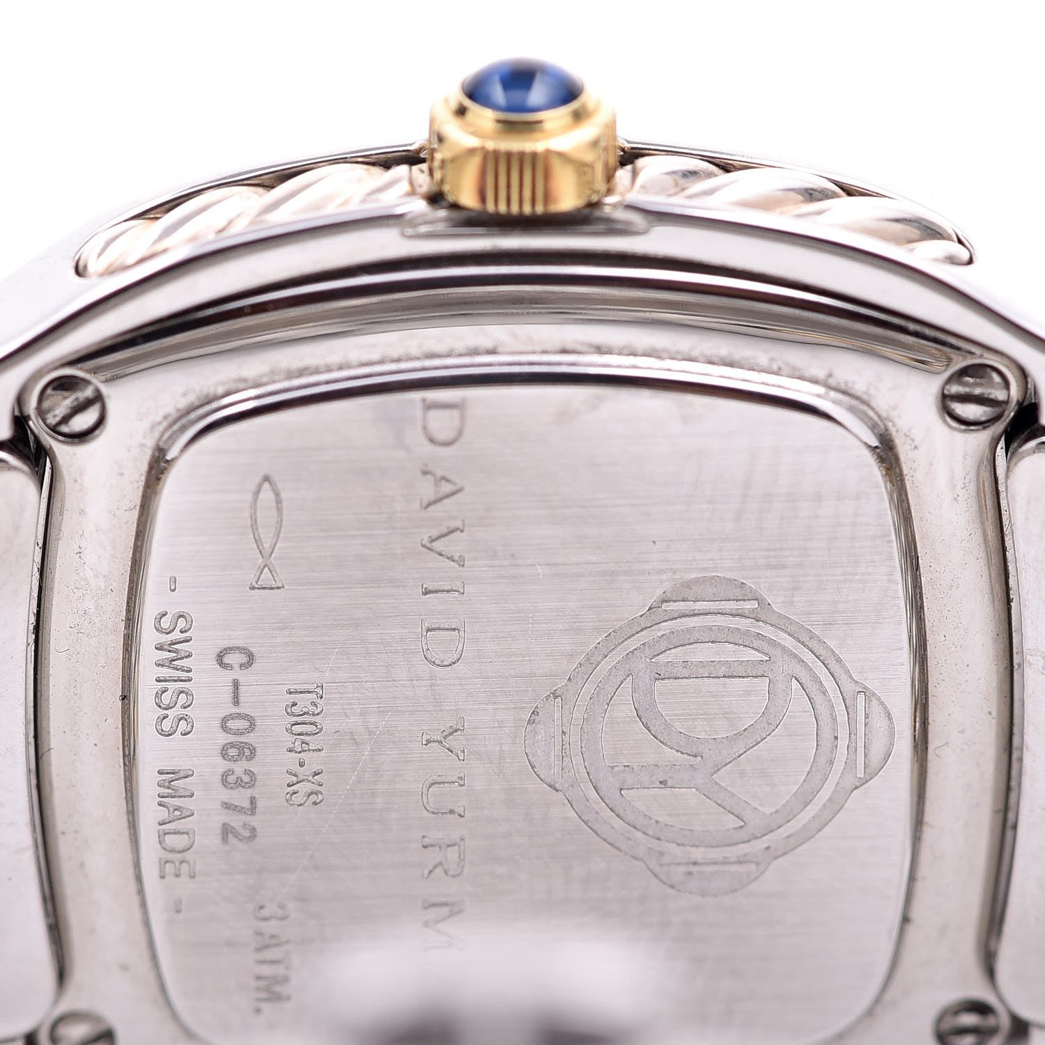 David Yurman Stainless Steel 18K Yellow Gold Diamond Mother of Pearl 25mm Thoroughbred Quartz Watch 6 of 7