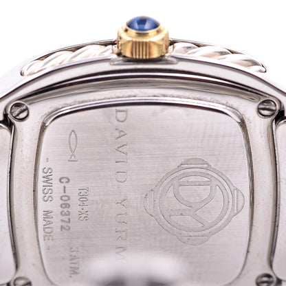 David Yurman Stainless Steel 18K Yellow Gold Diamond Mother of Pearl 25mm Thoroughbred Quartz Watch 6 of 7