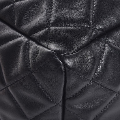 Chanel Lambskin Quilted CC Chain Drawstring Tote Black 10 of 13