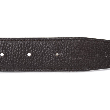 Hermes Box Togo 32mm H Belt Strap 80 Black Chocolate 8 of 8