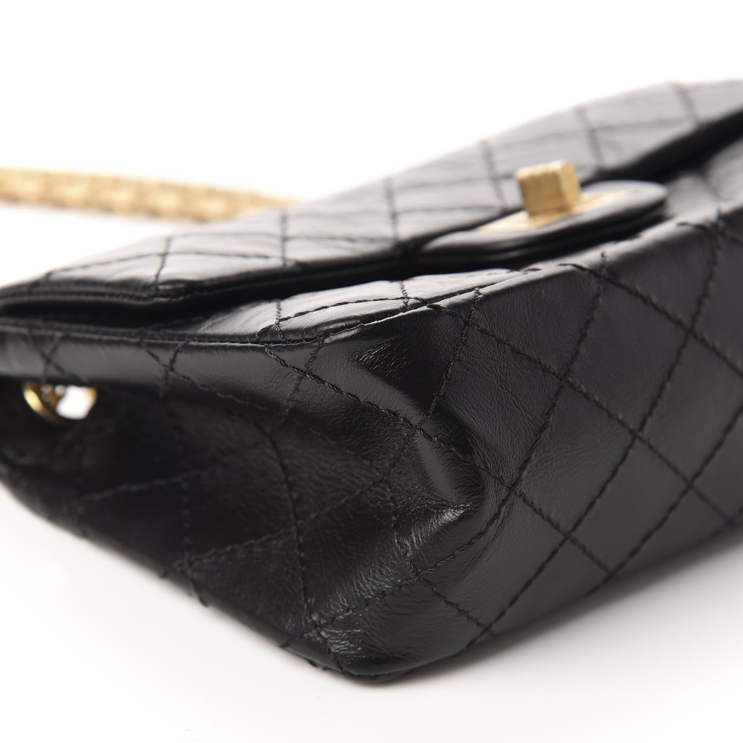 Chanel Aged Calfskin Quilted 2.55 Reissue Mini Flap Black 6 of 11