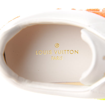 Louis Vuitton Calfskin Luxembourg Sneakers 7 White Orange Yellow 7 of 9