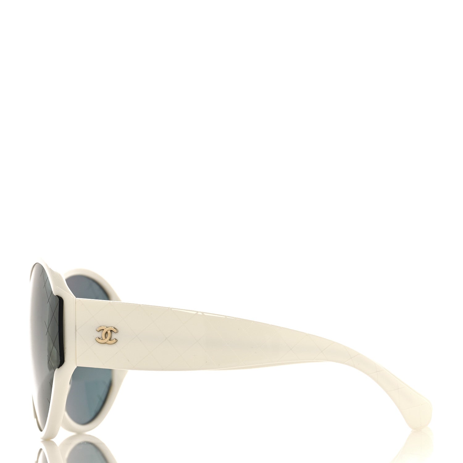 Chanel Acetate Shield Sunglasses 71476-A White 3 of 8