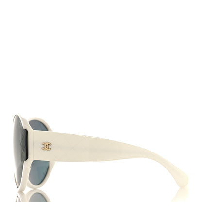 Chanel Acetate Shield Sunglasses 71476-A White 3 of 8