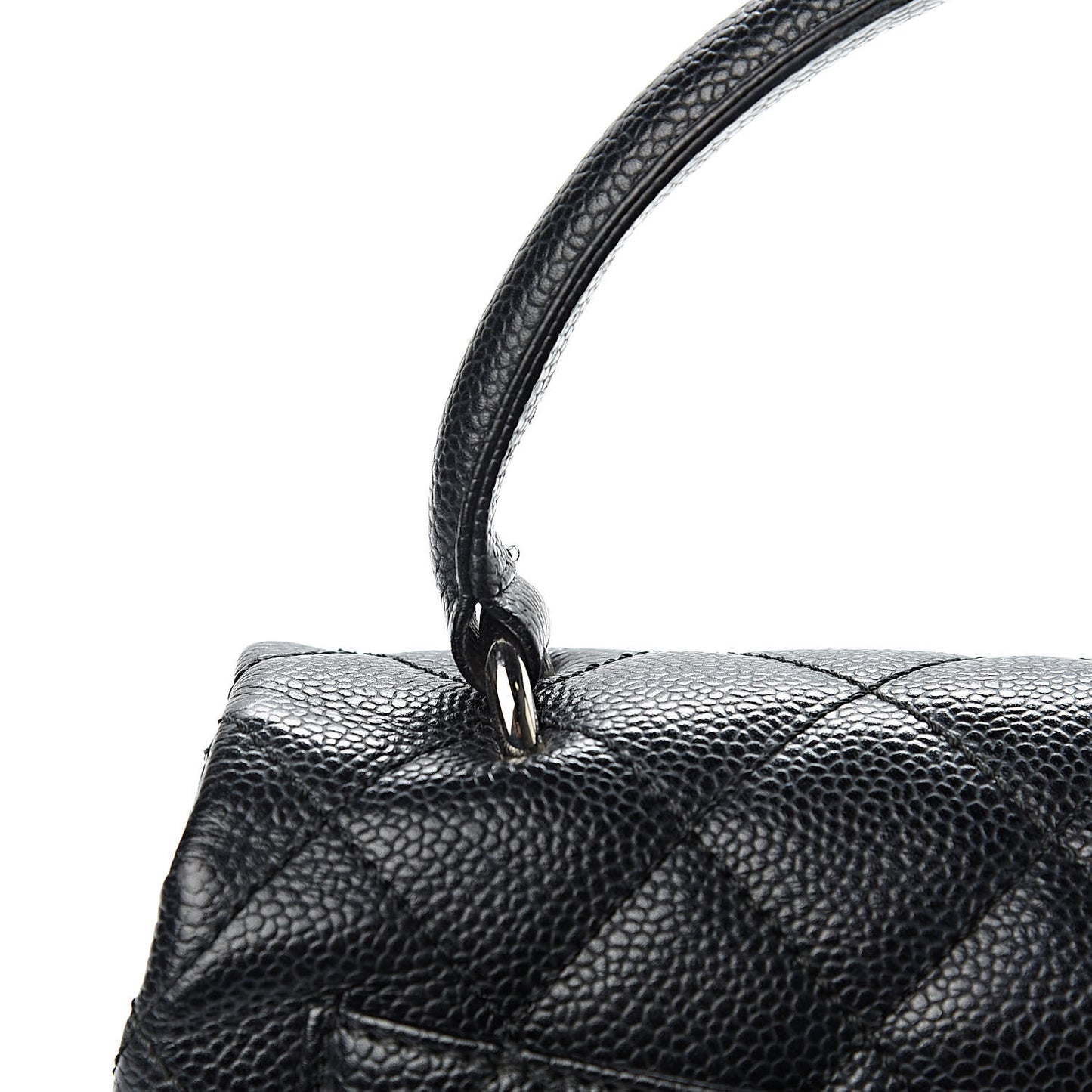 Caviar Quilted Medium Kelly Flap Bag Black