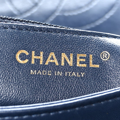 Chanel Lambskin Quilted Large Trendy CC Flap Dual Handle Bag Navy Blue 7 of 9