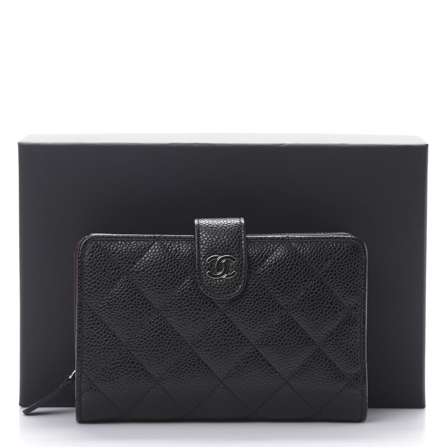 Chanel Caviar Quilted CC French Wallet Black 10 of 10