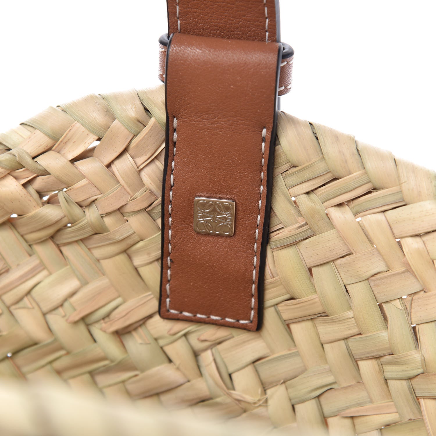 Loewe Raffia Small Basket Tote Bag Natural Tan 9 of 12
