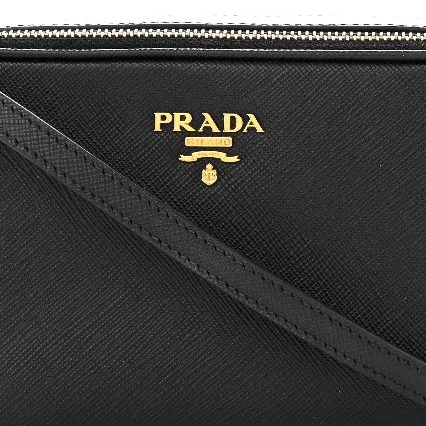 Saffiano Mini Camera Crossbody Bag Black