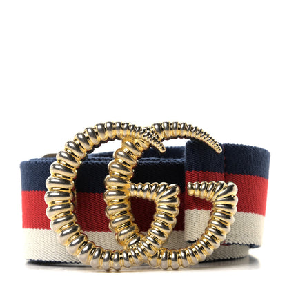 Gucci Canvas Torchon Double G Sylvie Web Belt 90 36 Red White Blue 3 of 4