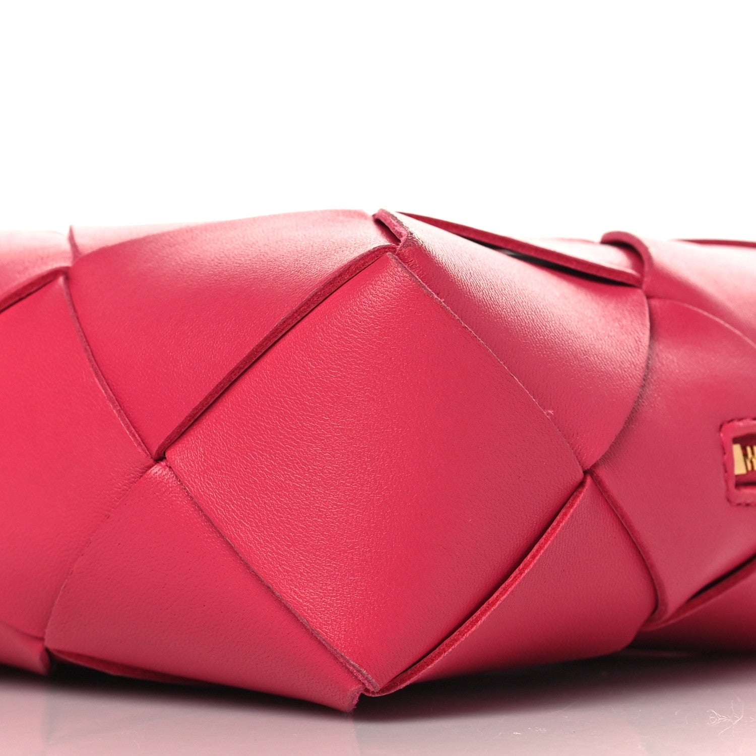 Bottega Veneta Lambskin Maxi Intrecciato Mini Cassette Camera Bag Cranberry 8 of 9