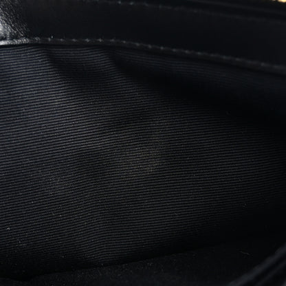 Saint Laurent Calfskin Matelasse Chevron Monogram A5 Wristlet Black 8 of 11
