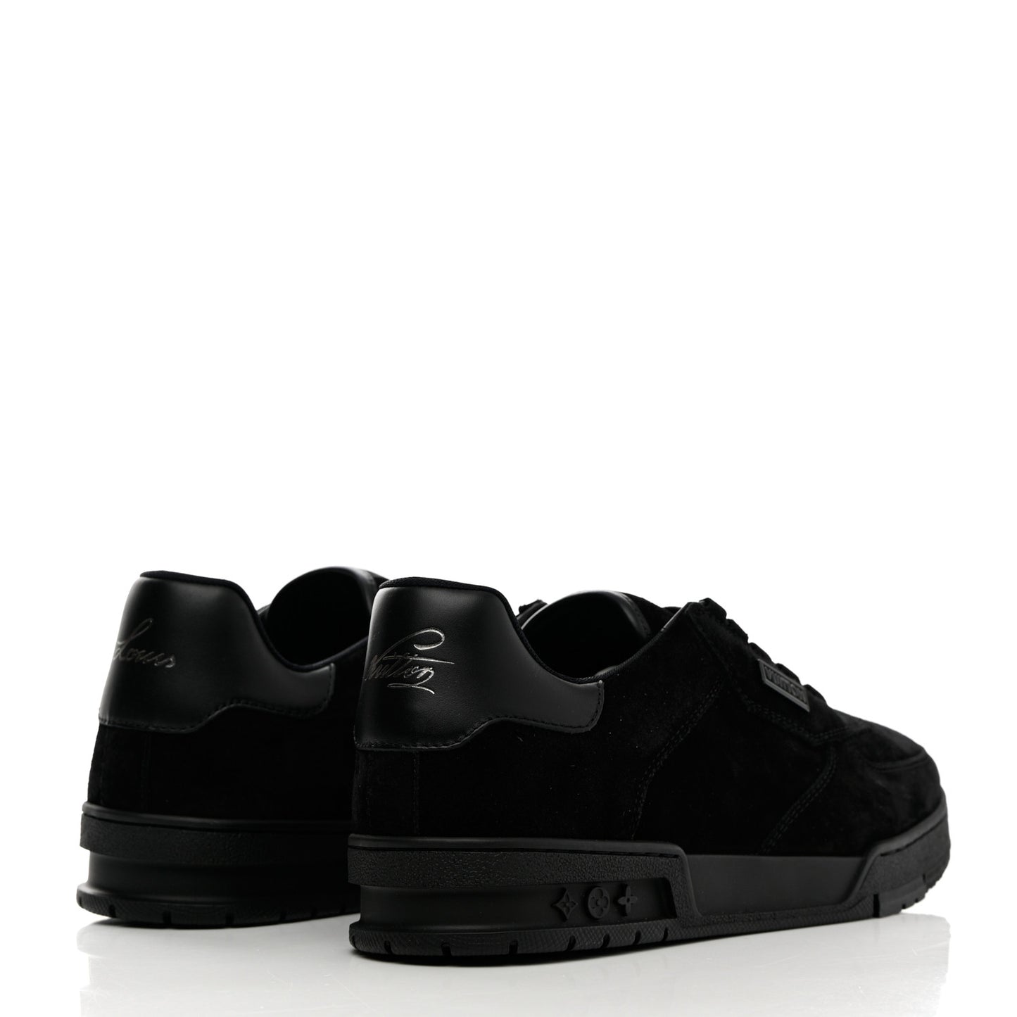 Suede Mens LV Trainer Sneakers 9.5 Black