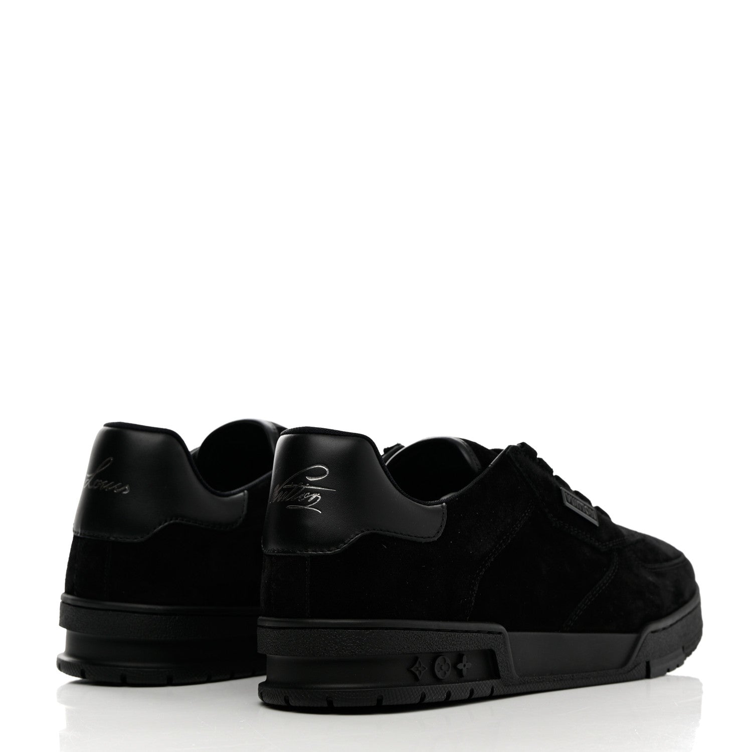 Louis Vuitton Suede Mens LV Trainer Sneakers 9.5 Black 4 of 9