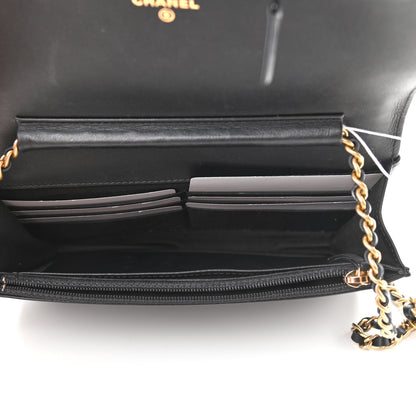 Chanel Lizard Lambskin Chain Around Boy Wallet on Chain WOC Black 5 of 12