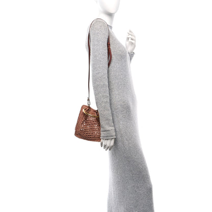 Chloe Raffia Calfskin Mini Summer Banana Tote Summery Beige 2 of 10