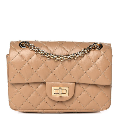 Chanel Aged Calfskin Quilted 2.55 Reissue Mini Flap Beige 1 of 13