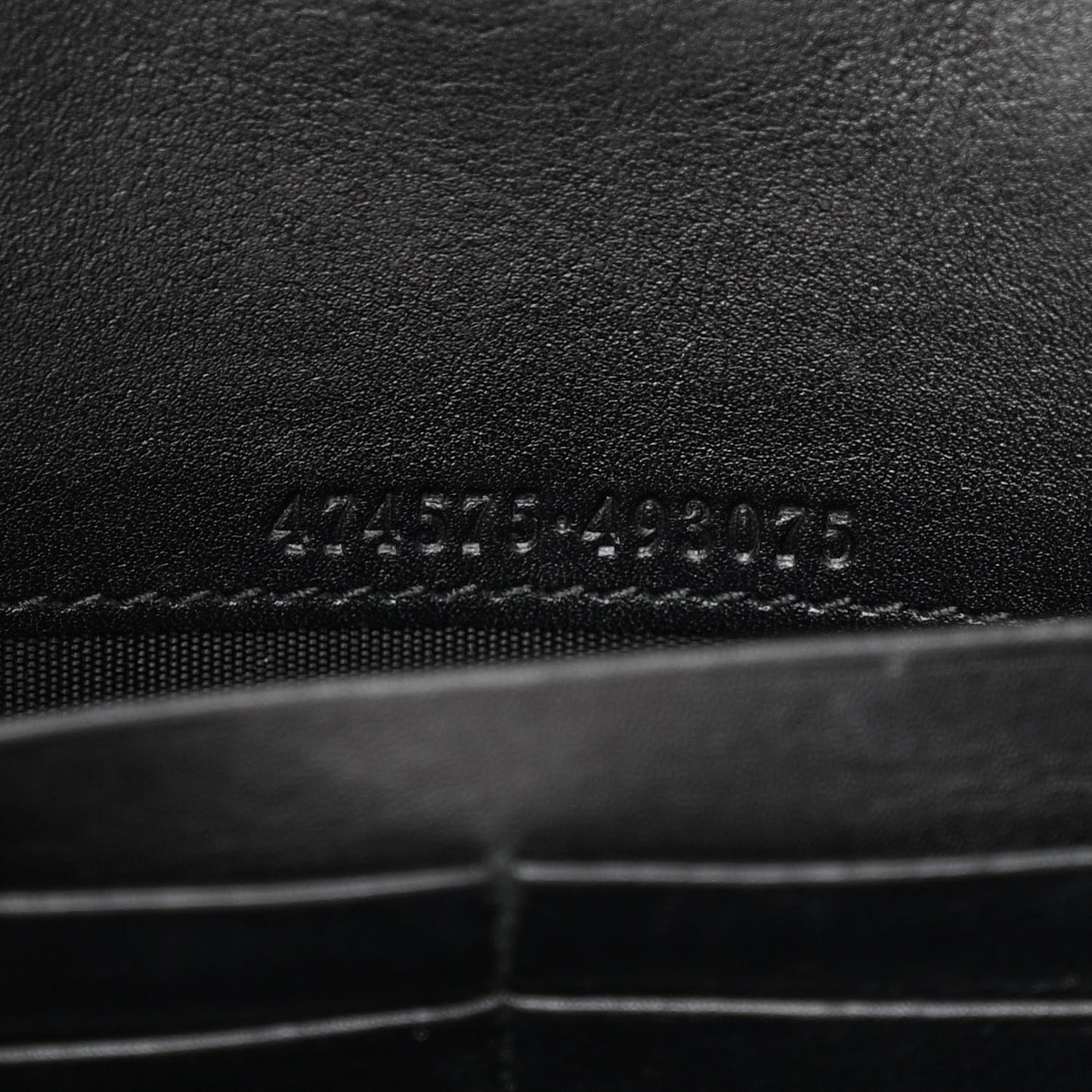 Calfskin Matelasse GG Marmont Chain Wallet Black