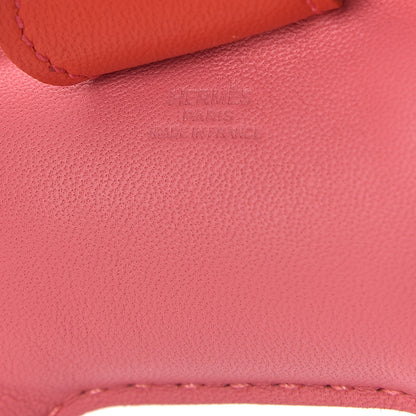 Hermes Milo Lambskin Grigri Rodeo Horse Bag Charm MM Rose Azalee Orange Poppy 3 of 3