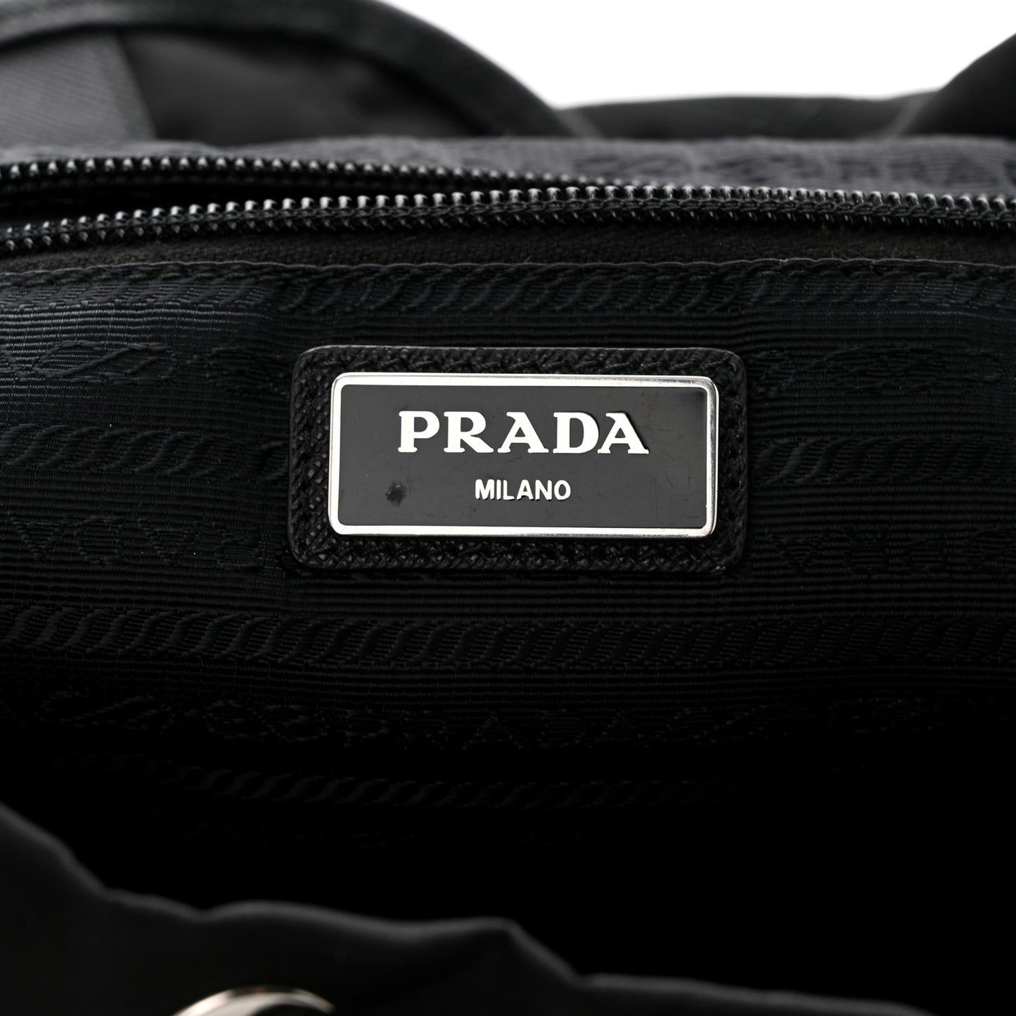 Tessuto Nylon Saffiano Vela Quilted Backpack Black