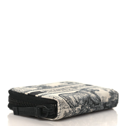 Christian Dior Technical Fabric Embroidered Toile De Jouy DiorTravel Detachable Card Holder Blue 3 of 5
