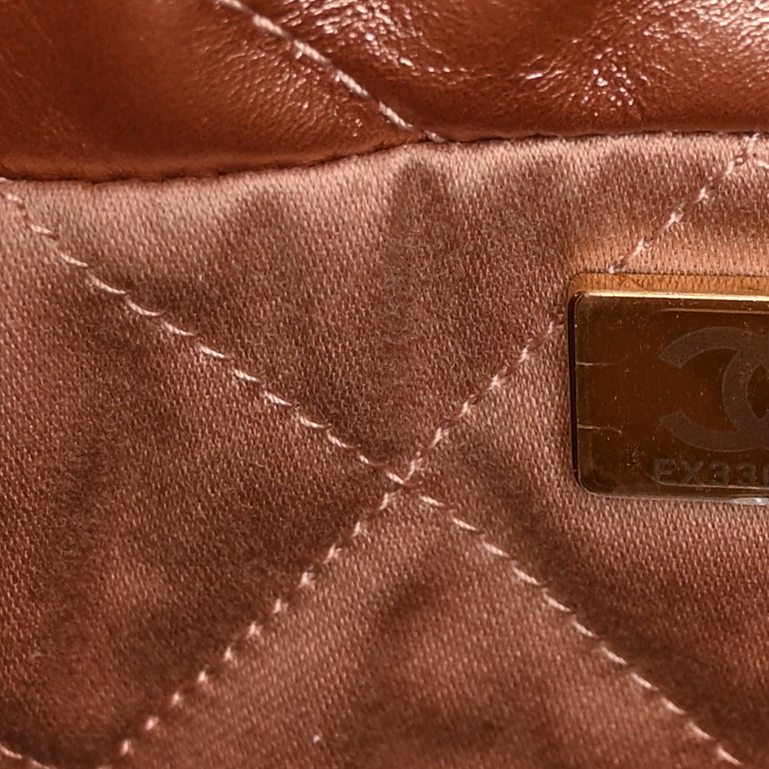 Chanel Metallic Calfskin Quilted Mini Chanel 22 Copper 6 of 9