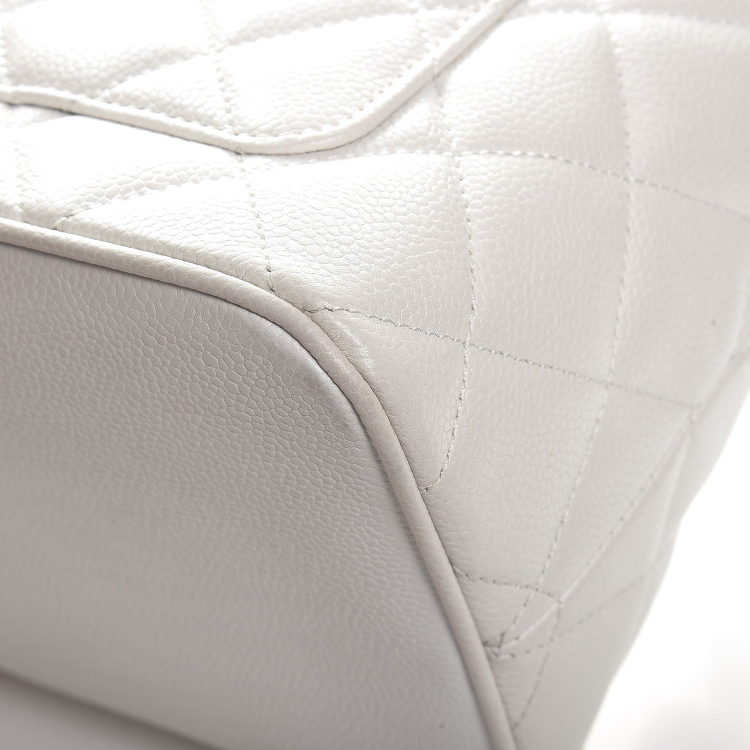 Chanel Caviar Quilted Medallion Tote White 11 of 13