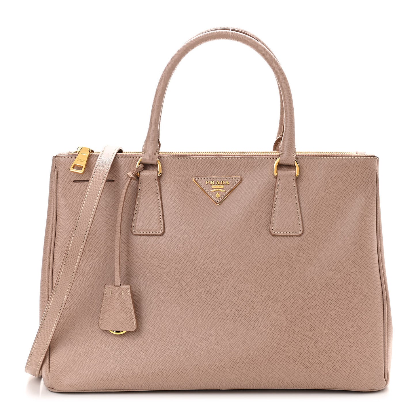 Saffiano Medium Galleria Double Zip Tote Cammeo