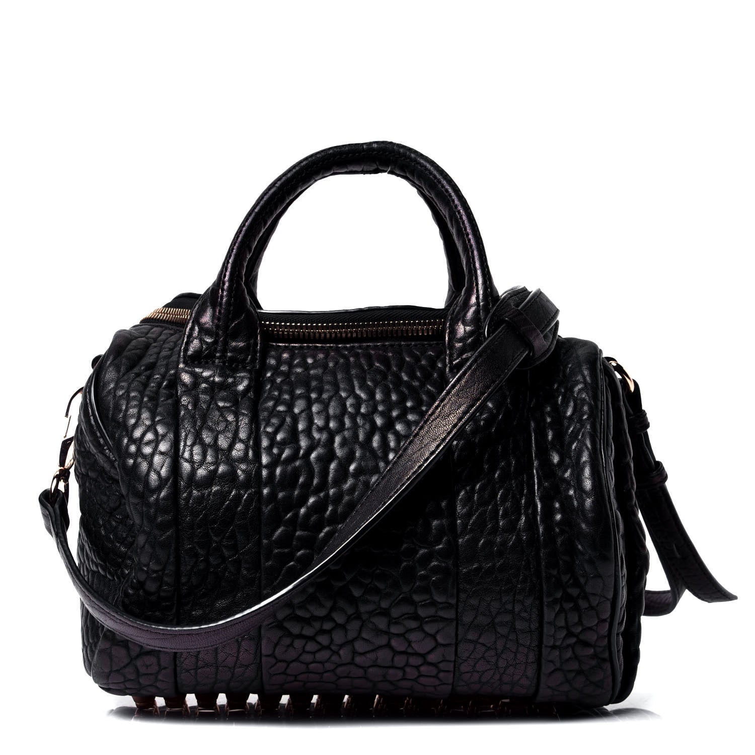 Alexander Wang Pebbled Lambskin Rockie Black Rose Gold Hardware 1 of 5