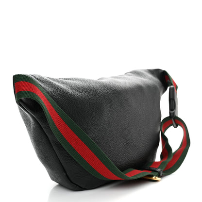 Gucci Grained Calfskin Logo Belt Bag Black 3 of 11