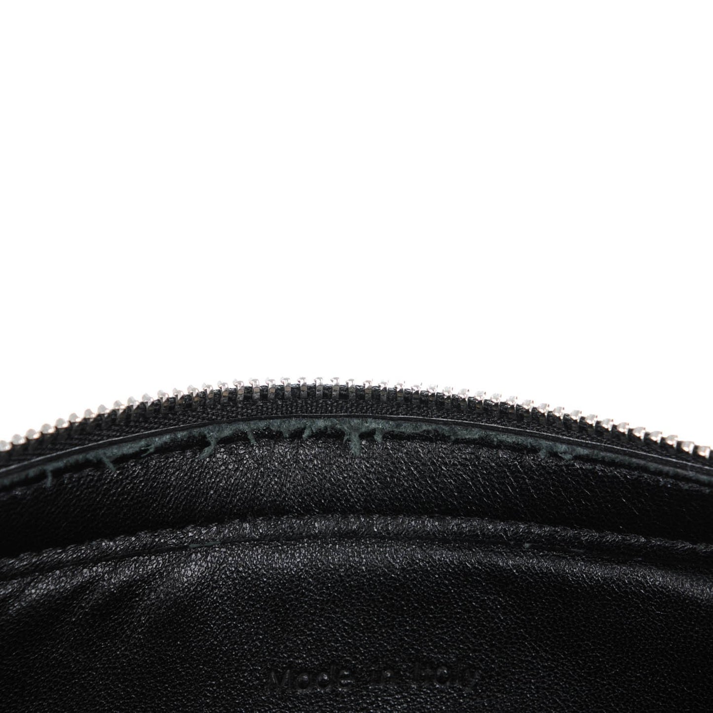 Python Nappa Calfskin Dragonne Pouch Clutch Natural Black