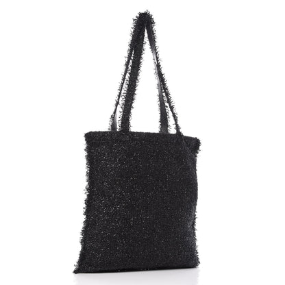 Chanel Tweed Resin Strass Large Robot Shopping Bag Black 3 of 9
