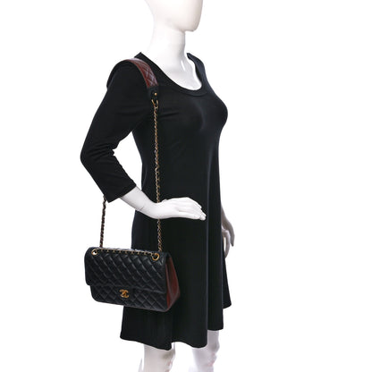 Chanel Calfskin Quilted Strap Into Flap Bag Black Brown 2 of 12
