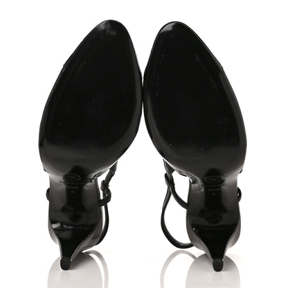 Chanel Lambskin Cap Toe CC Slingback Pumps 41 Black 5 of 8