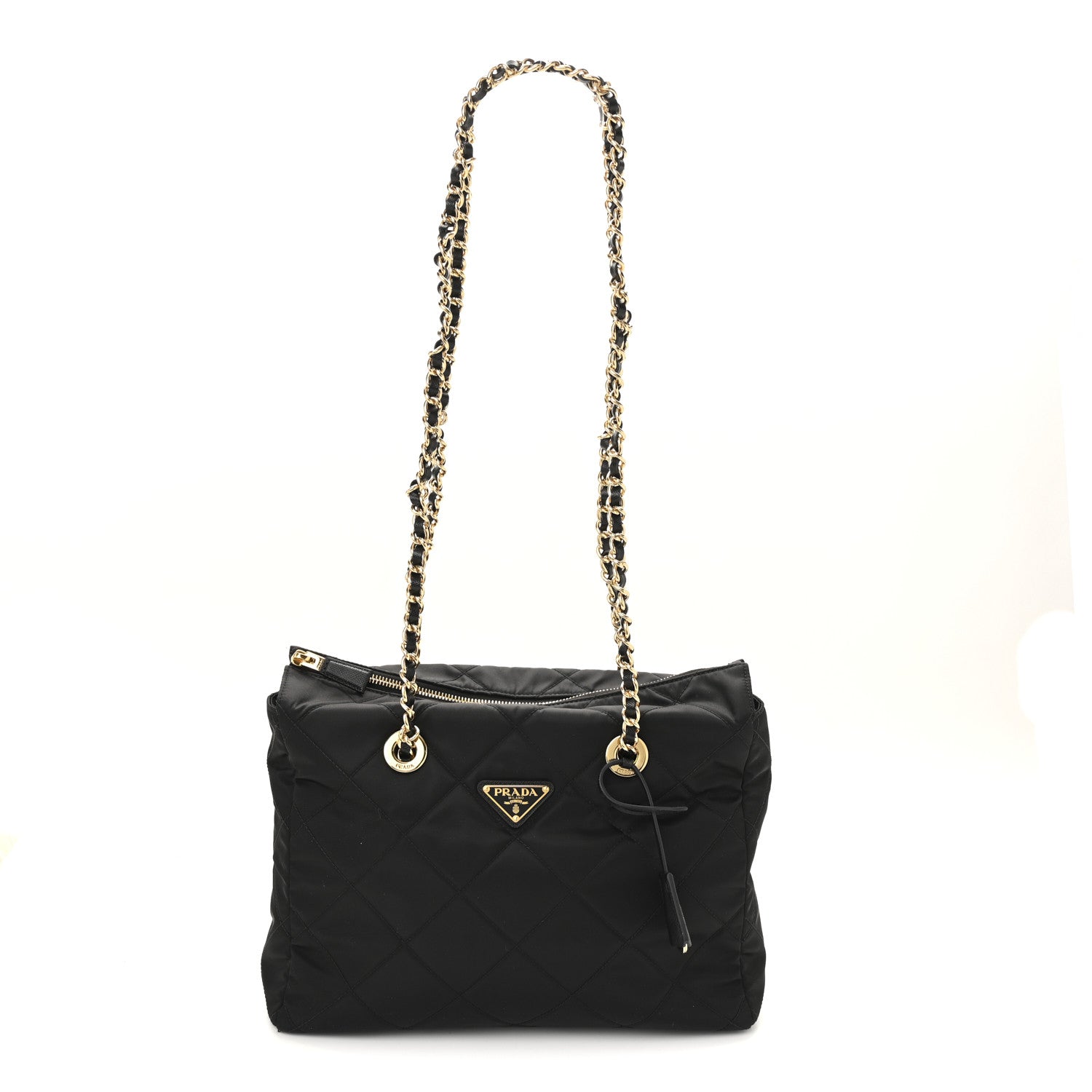 Prada Re-Nylon Stitched Re-Edition 1995 Chaine Medium Tote Bag Black 1 of 13