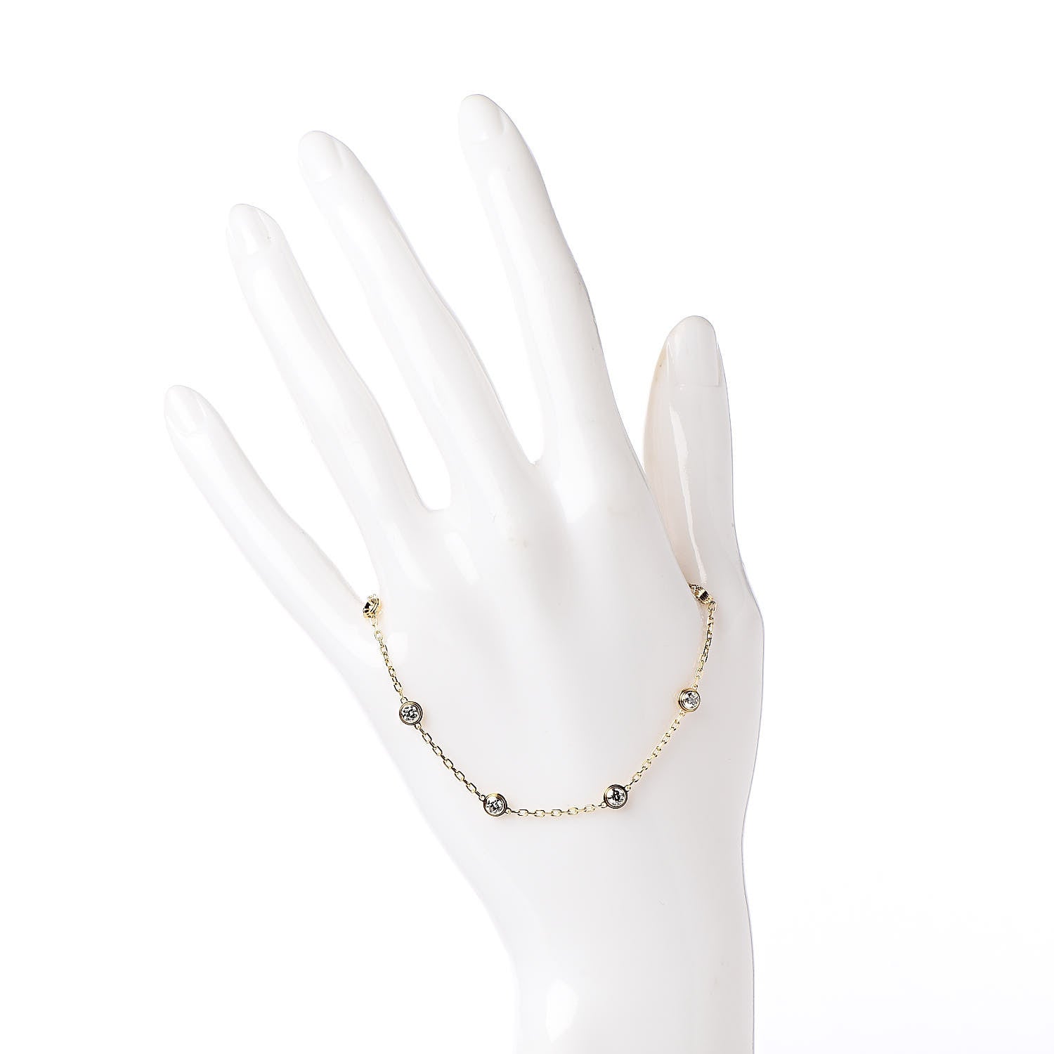 Cartier 18K Yellow Gold 7 Diamond D'Amour Station Bracelet 2 of 5