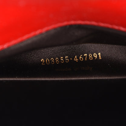 Saint Laurent Textured Patent Monogram Large Belle De Jour Clutch Red 6 of 8