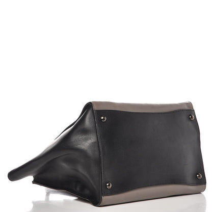 Prada Glace Calf Bi-Color Tote Pomice Black 4 of 10