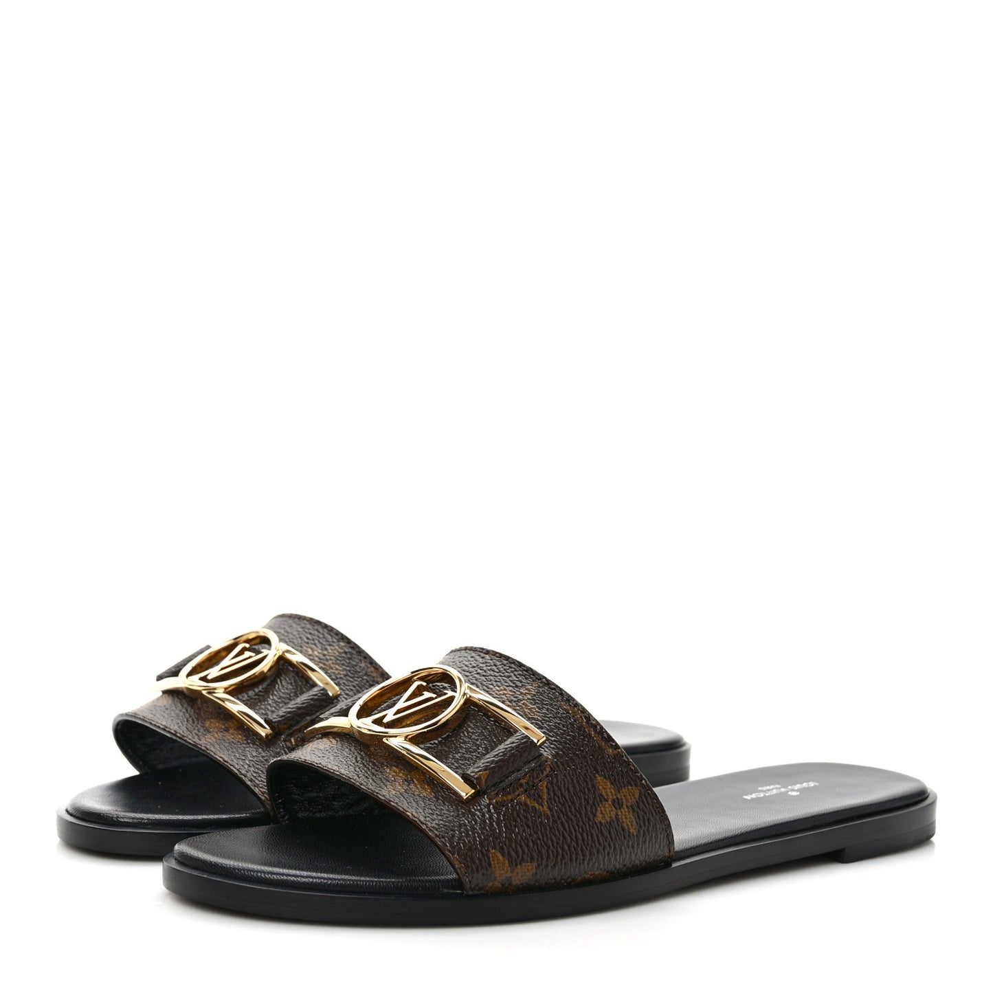 Patent Monogram Lock It Flat Mule 38.5