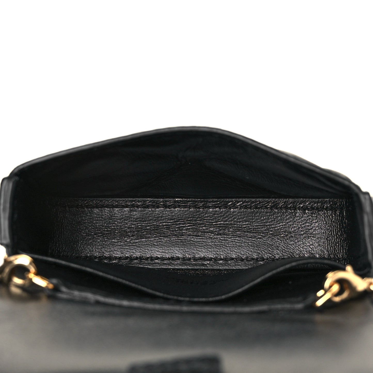 Nappa Matisse FF Embossed Nano Baguette Charm Black