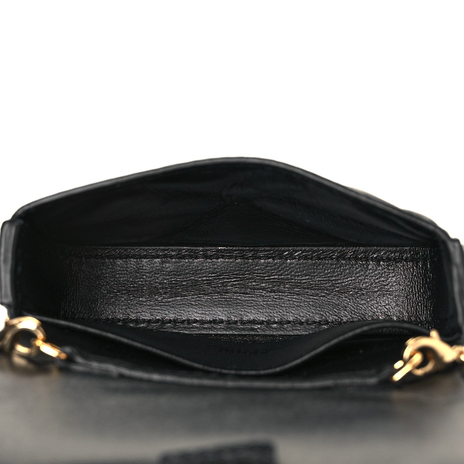 Fendi Nappa Matisse FF Embossed Nano Baguette Charm Black 5 of 10