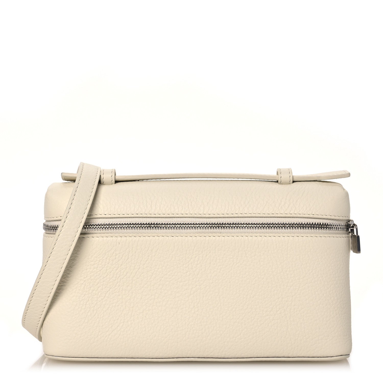 Loro Piana Grained Calfskin L19 Extra Pocket Pouch Whisper White 1 of 9