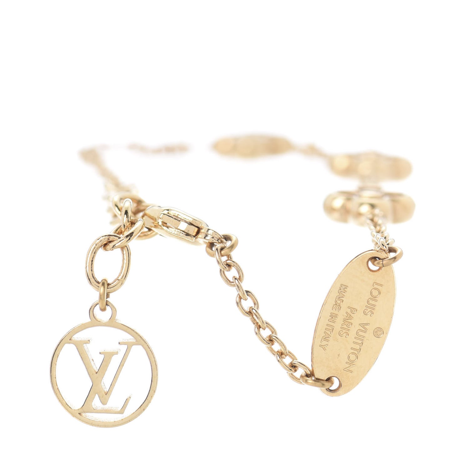 Brass Flower Full Bracelet Gold