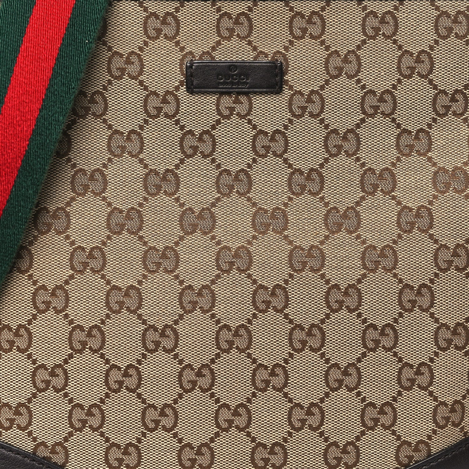 Gucci GG Monogram Web Messenger Bag Dark Brown 8 of 10
