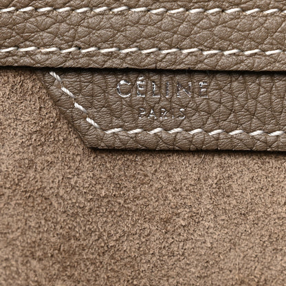 Celine Drummed Calfskin Mini Luggage Souris 6 of 12