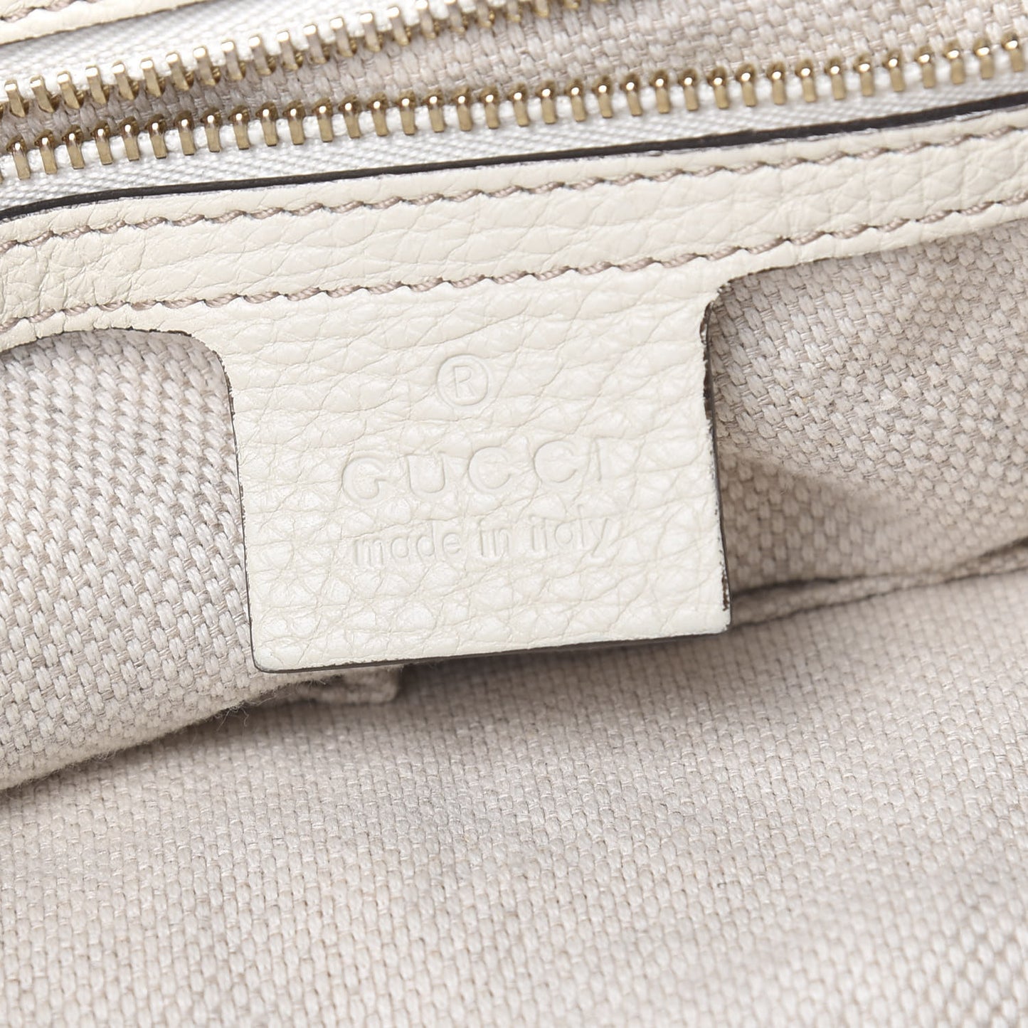 Pebbled Calfskin Medium Soho Chain Shoulder Bag Off White