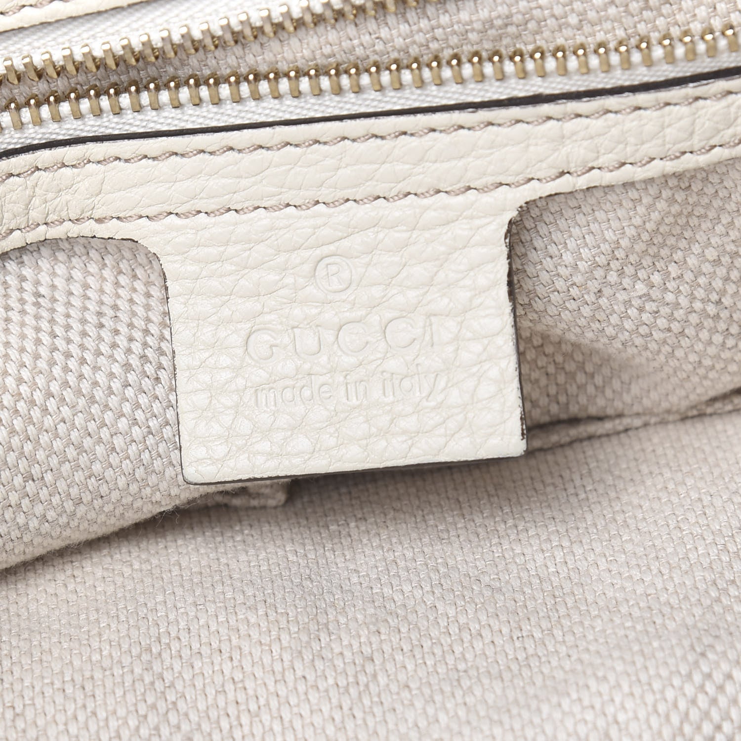 Gucci Pebbled Calfskin Medium Soho Chain Shoulder Bag Off White 5 of 9